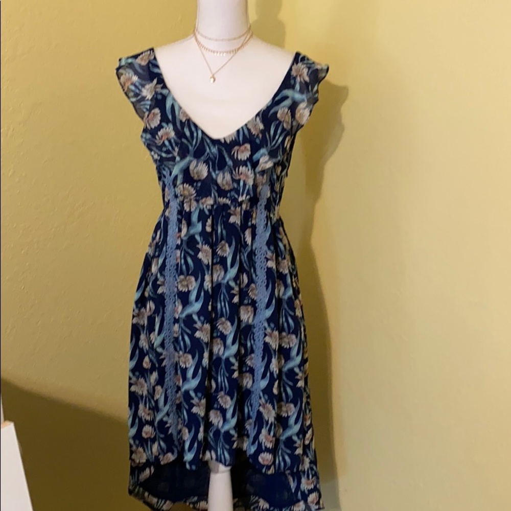 👀 NWOT Foxie dox High-low Blue Dress